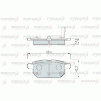 Колодки передние FRIXA FPE083 (ан. DBS3143) Honda Civic 91-05